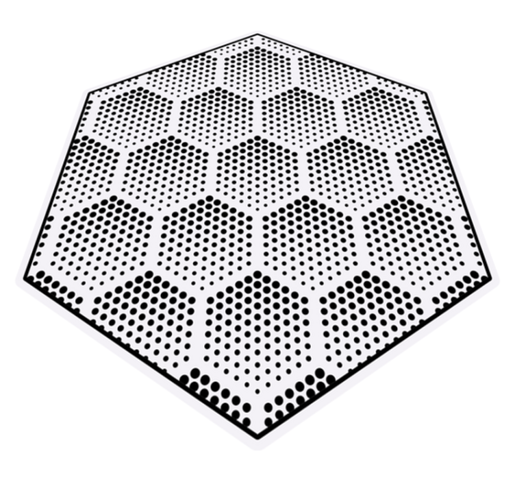 Tapis vinyle géométrique motif de points hexagonaux - TenStickers