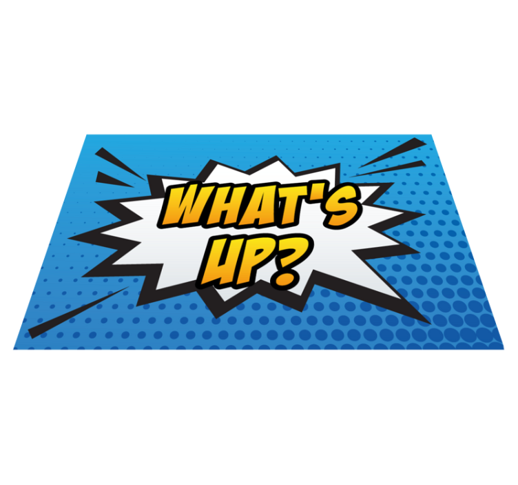 Tapis vinyle jeux expression comique éclatante - TenStickers