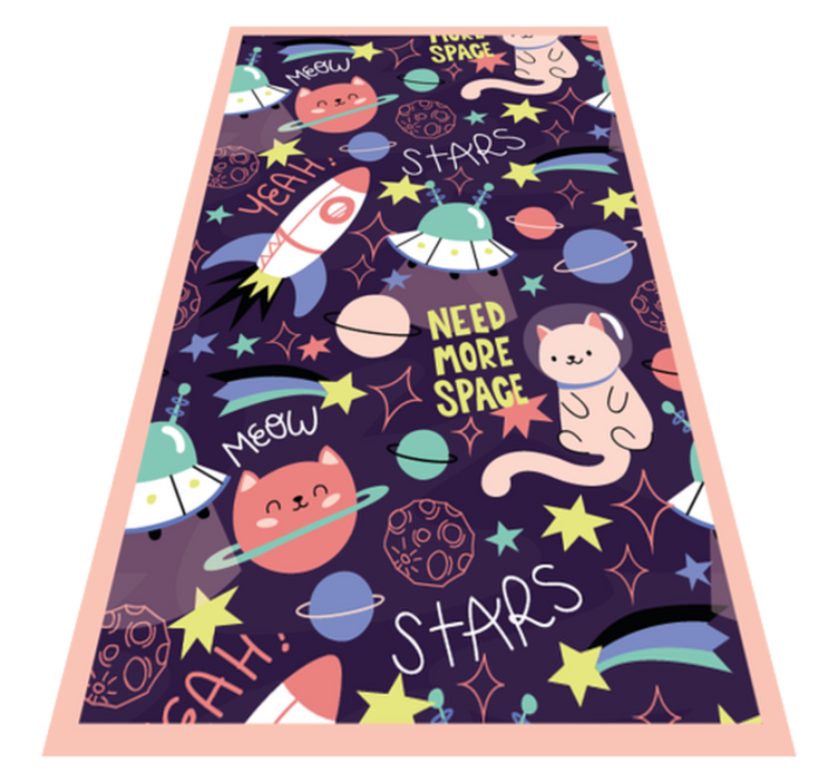 Tapis vinyle pour enfants aire de jeu spatiale - TenStickers