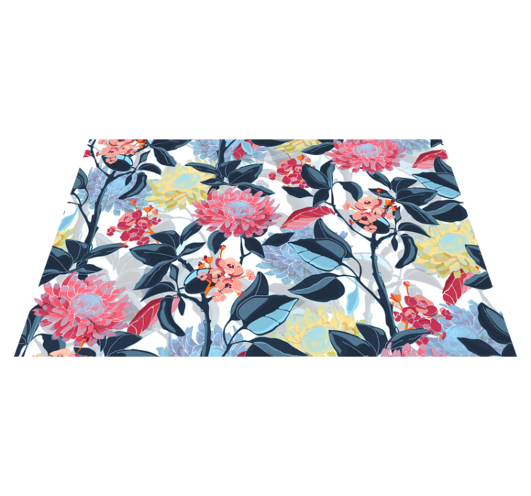 Tapis vinyle fleurs et plantes détail floral - TenStickers