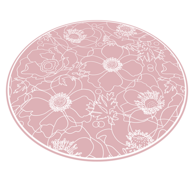 Tapis vinyle fleurs et plantes motif floral - TenStickers