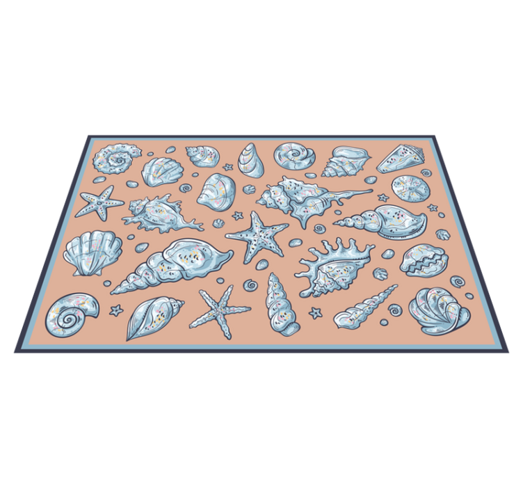Tapis vinyle nature illustrations de coquillage - TenStickers