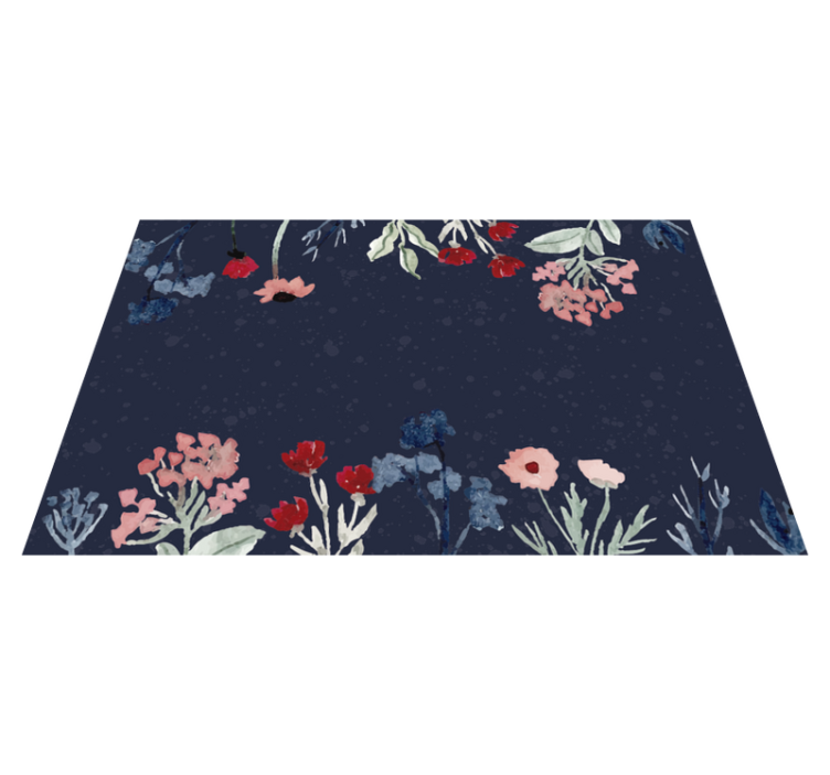 Tapis vinyle fleurs et plantes imagerie botanique florale - TenStickers