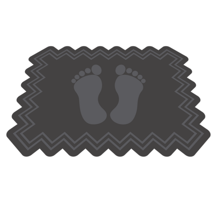 Tapis vinyle salle de bain tapis de bain empreintes - TenStickers