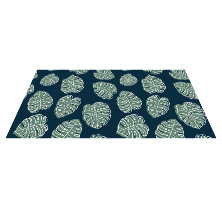 Tapis vinyle fleurs et plantes motif de feuille de monstera - TenStickers