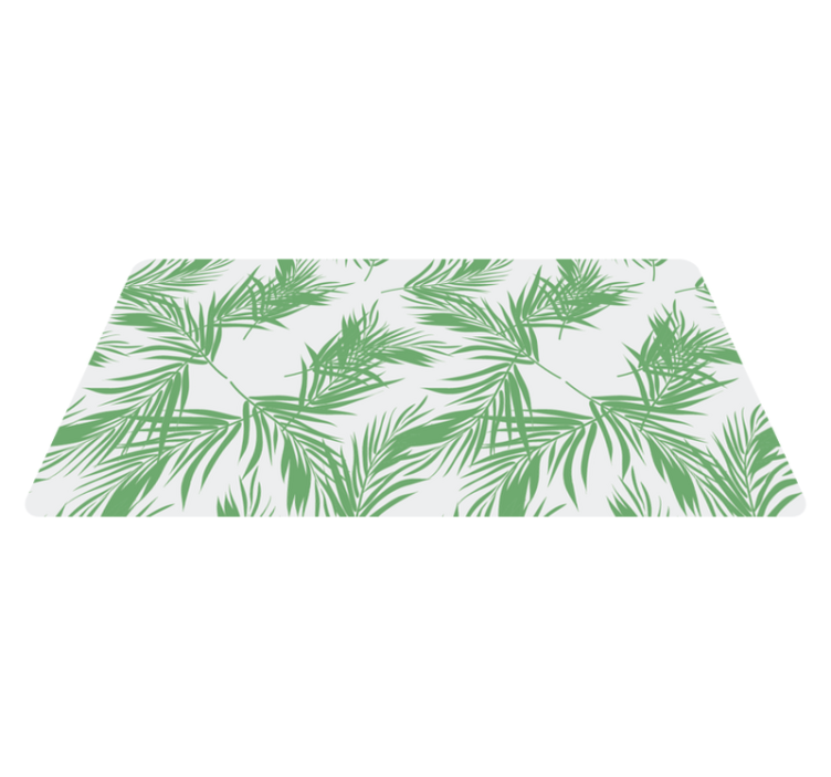 Tapis vinyle fleurs et plantes motif de palmiers tropicaux - TenStickers