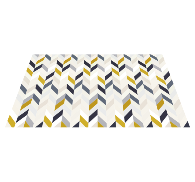 Tapis vinyle géométrique motif chevron en zigzag - TenStickers
