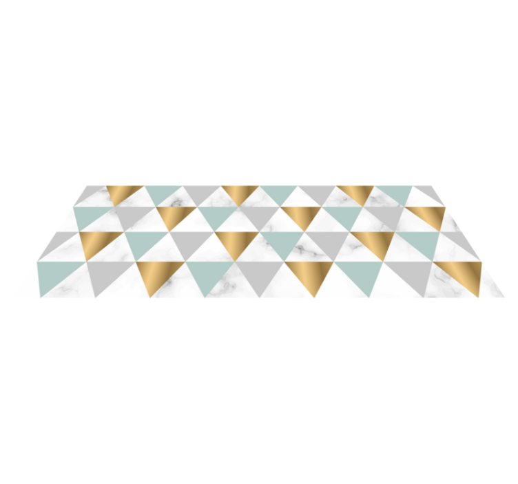 Tapis vinyle géométrique mosaïque de triangles  - TenStickers