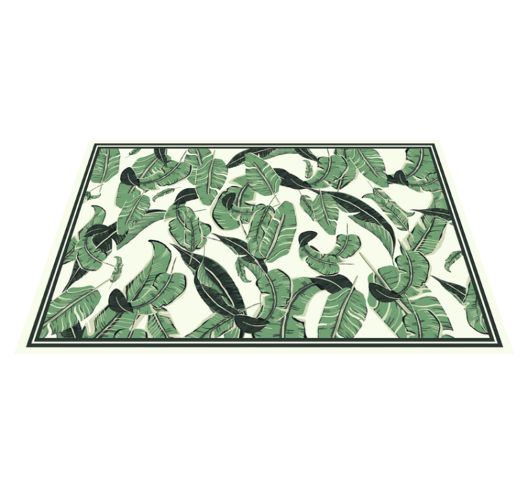 Tapis vinyle fleurs et plantes design feuilles de bananier - TenStickers