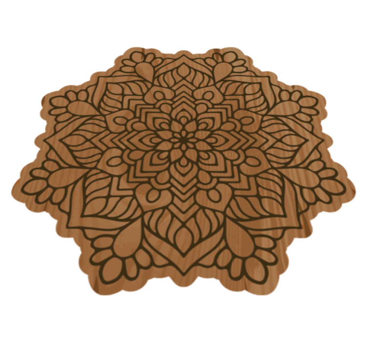Tapis vinyle mandala complexité mandala - TenStickers