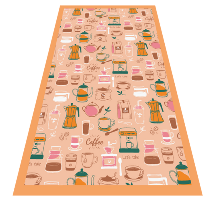 Tapis vinyle cuisine collage de cafétéria - TenStickers