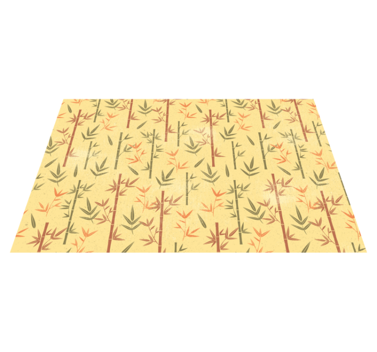Tapis vinyle fleurs et plantes bambou botanique - TenStickers