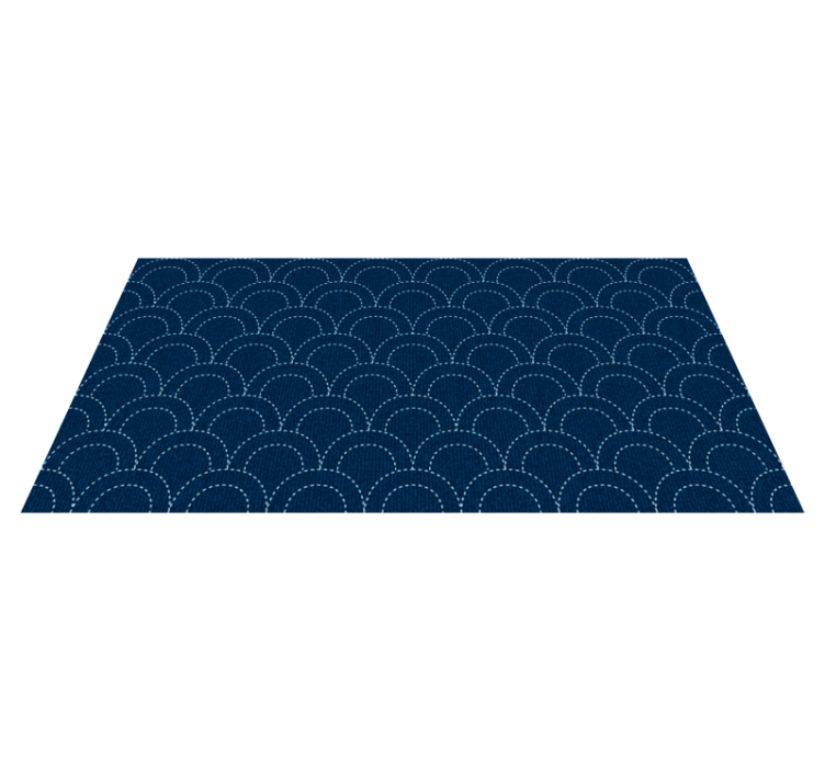 Tapis vinyle géométrique profondeurs du motif festonné - TenStickers