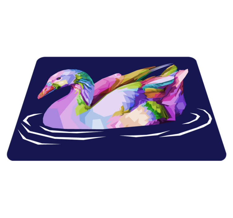 Tapis vinyle animal art abstrait du canard - TenStickers