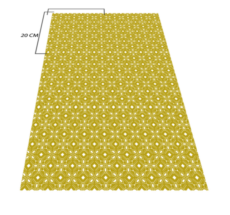 Tapis vinyle cuisine motif géométrique - TenStickers