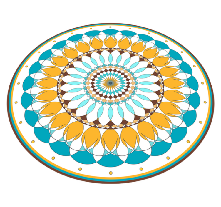 Tapis vinyle mandala cercles concentriques - TenStickers