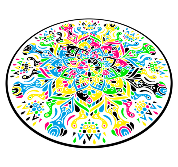 Tapis vinyle mandala éclatant - TenStickers