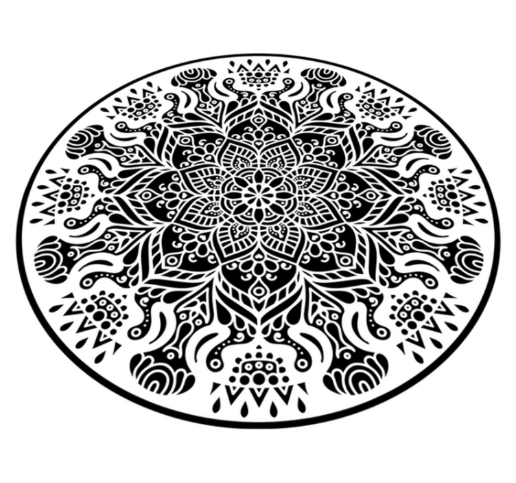 Tapis vinyle mandala design mandala complexe - TenStickers