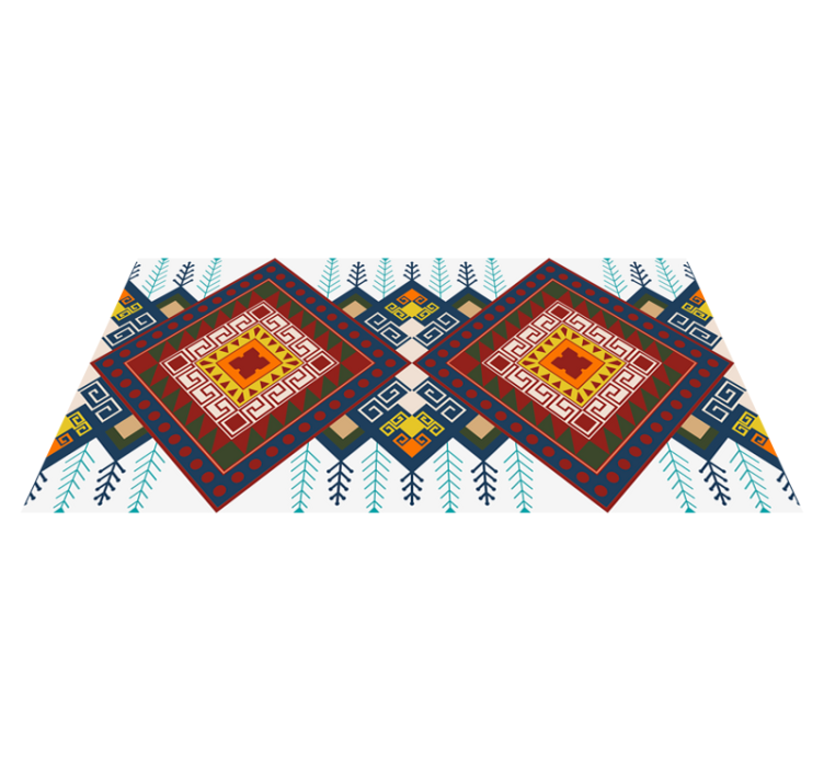 Tapis vinyle éthnique motif géométrique ethnique - TenStickers