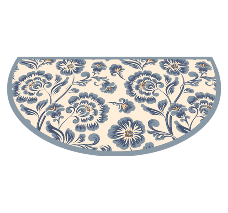 Tapis vinyle fleurs et plantes rehausseur d'entrée florale - TenStickers