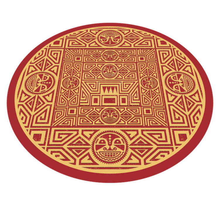Tapis vinyle mandala tribal - TenStickers