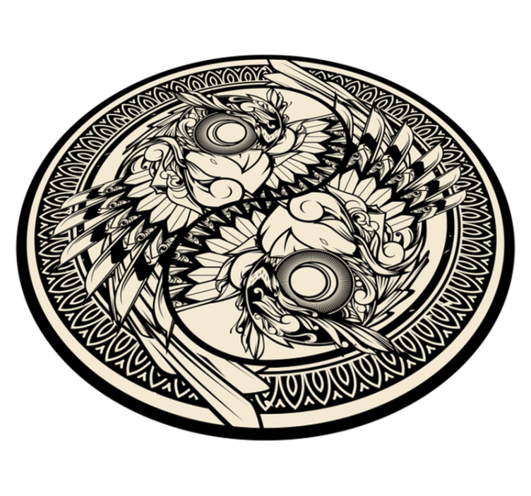 Tapis vinyle mandala détaillé - TenStickers