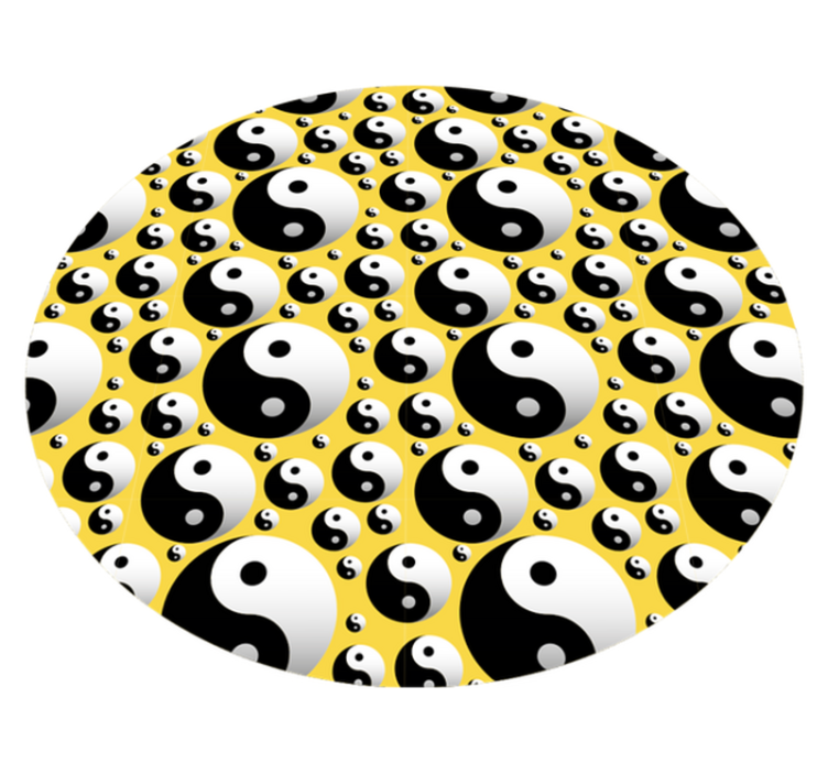 Tapis vinyle jeux harmonie yin yang - TenStickers