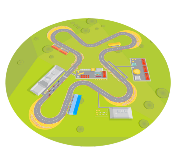 Tapis vinyle route piste ludique - TenStickers