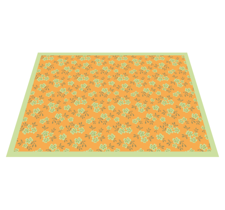Tapis vinyle fleurs et plantes surface à motif floral - TenStickers
