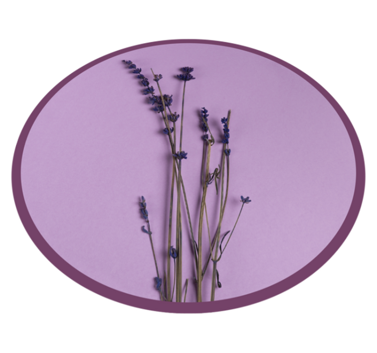 Tapis vinyle fleurs et plantes silhouette de lavande - TenStickers