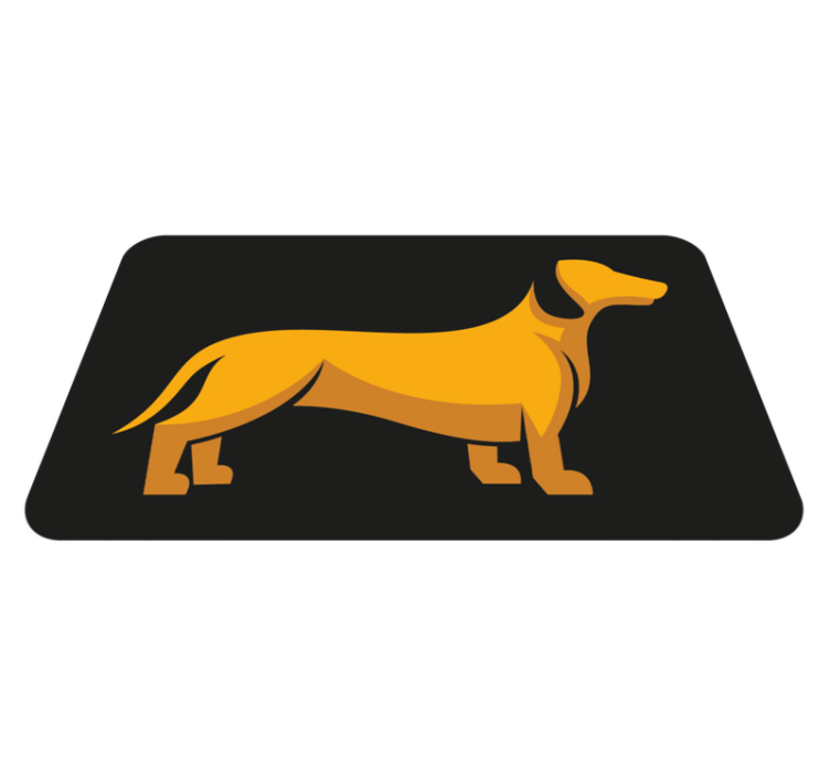 Tapis vinyle animal silhouette canine - TenStickers