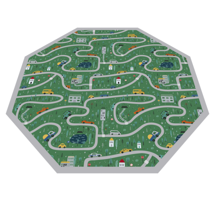 Tapis vinyle route des routes ludiques - TenStickers