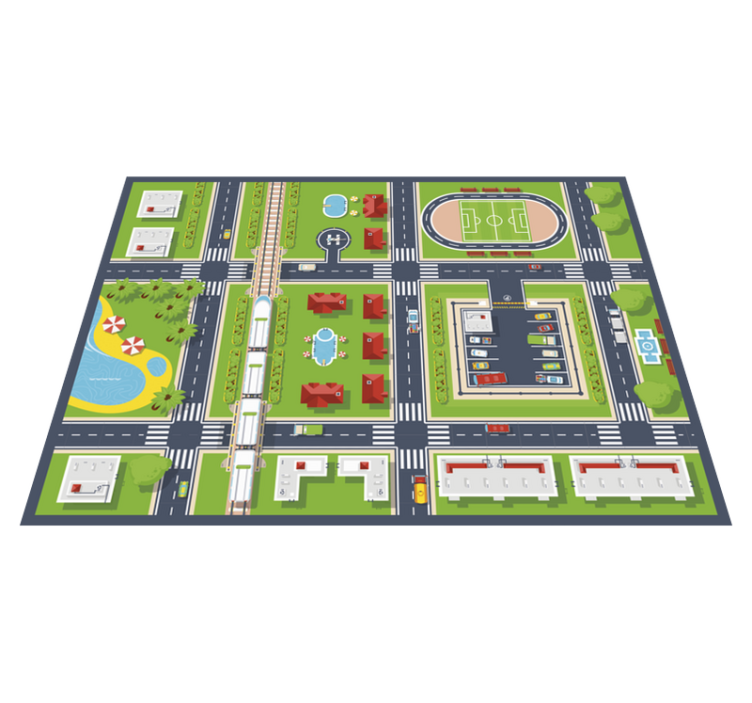 Tapis vinyle route tapis de jeu urbain - TenStickers