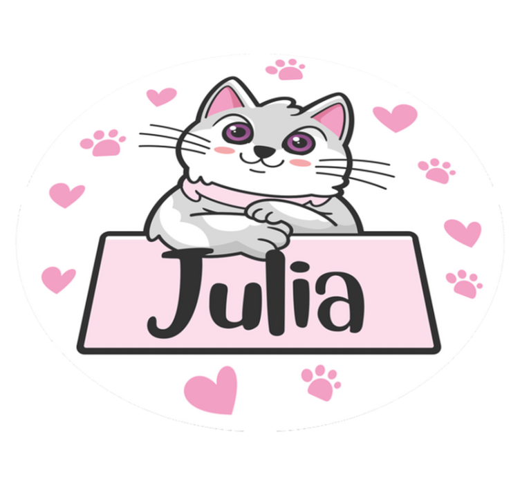 Tapis vinyle personnalisé félin sur mesure - TenStickers