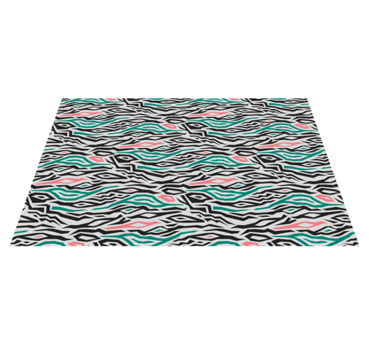 Tapis vinyle rayures lignes de zèbre abstraites - TenStickers