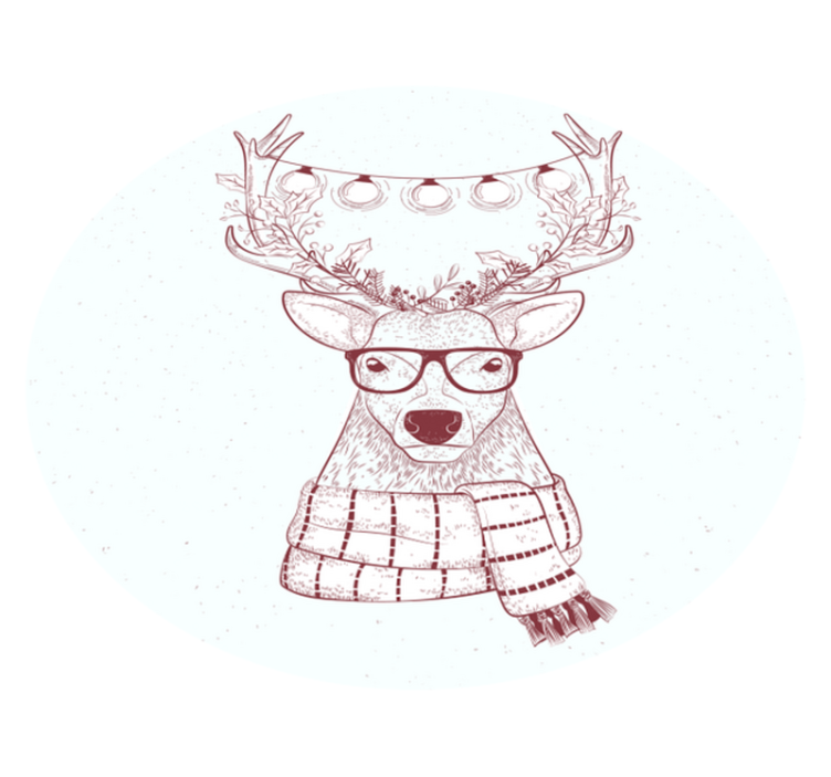 Tapis vinyle noël illustration de renne festif - TenStickers