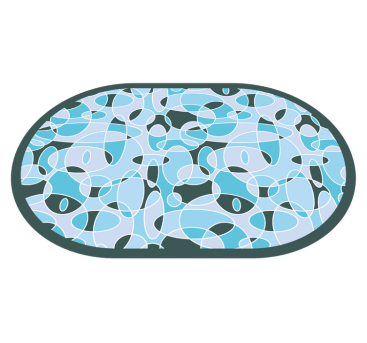 Tapis vinyle salle de bain motif ovale abstrait - TenStickers