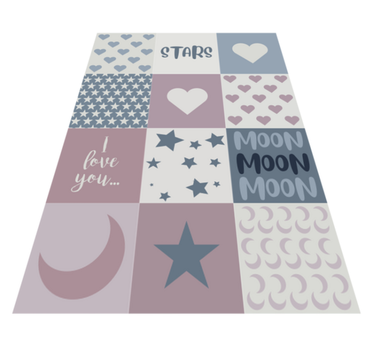 Tapis vinyle autres tapis je t'aime lune - TenStickers