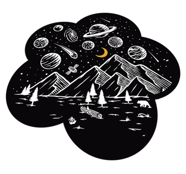 Tapis vinyle jeux scène d'aventure spatiale - TenStickers