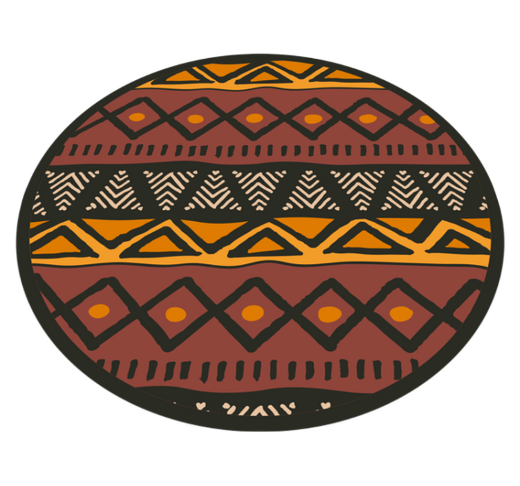 Tapis vinyle éthnique conception circulaire ethnique - TenStickers