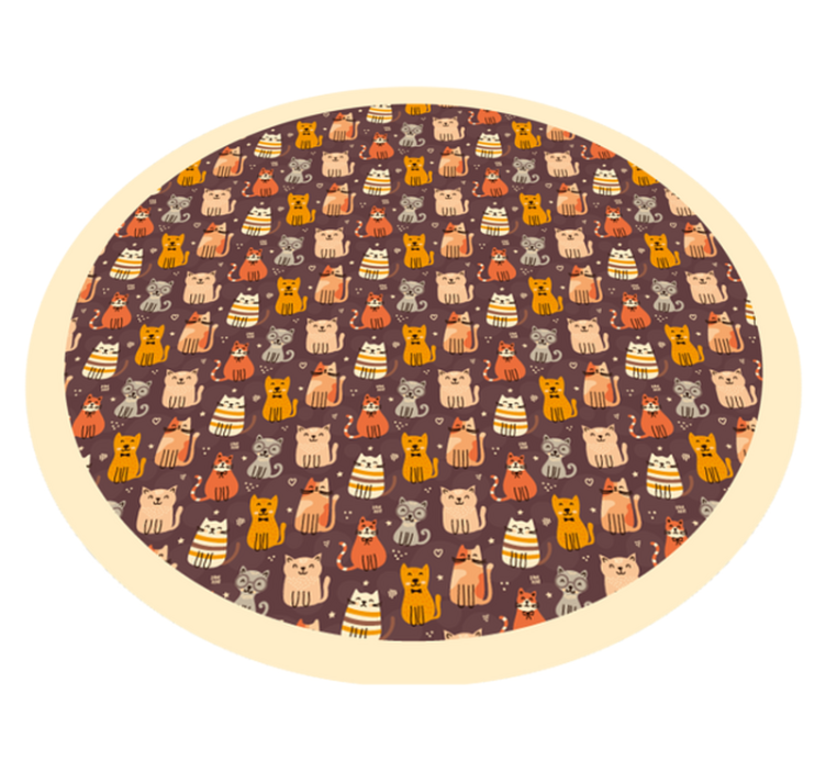Tapis vinyle autres tapis cercle de jeu à motifs d'animaux - TenStickers