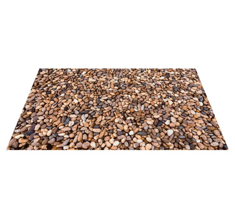 Tapis vinyle pierre surface texturée en galets - TenStickers