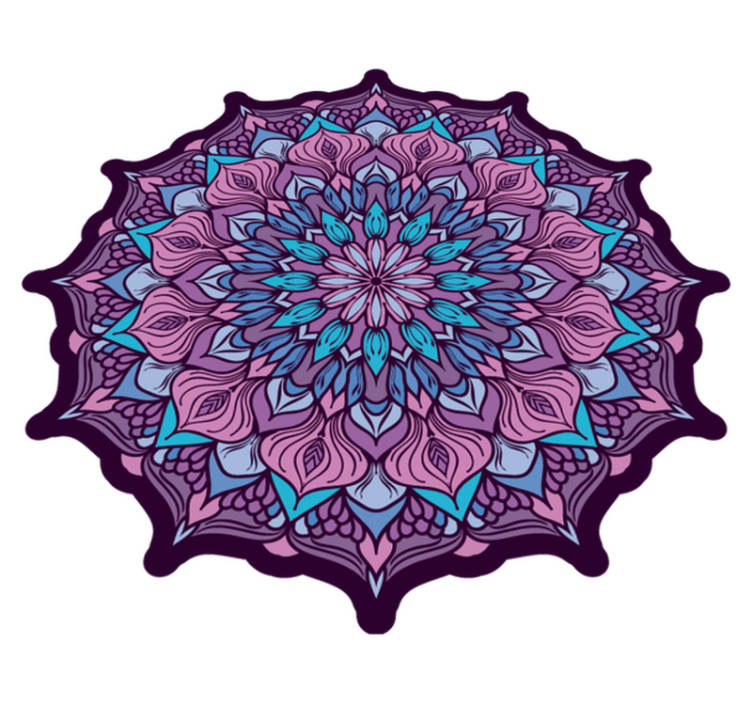 Tapis vinyle mandala détail mandala complexe - TenStickers