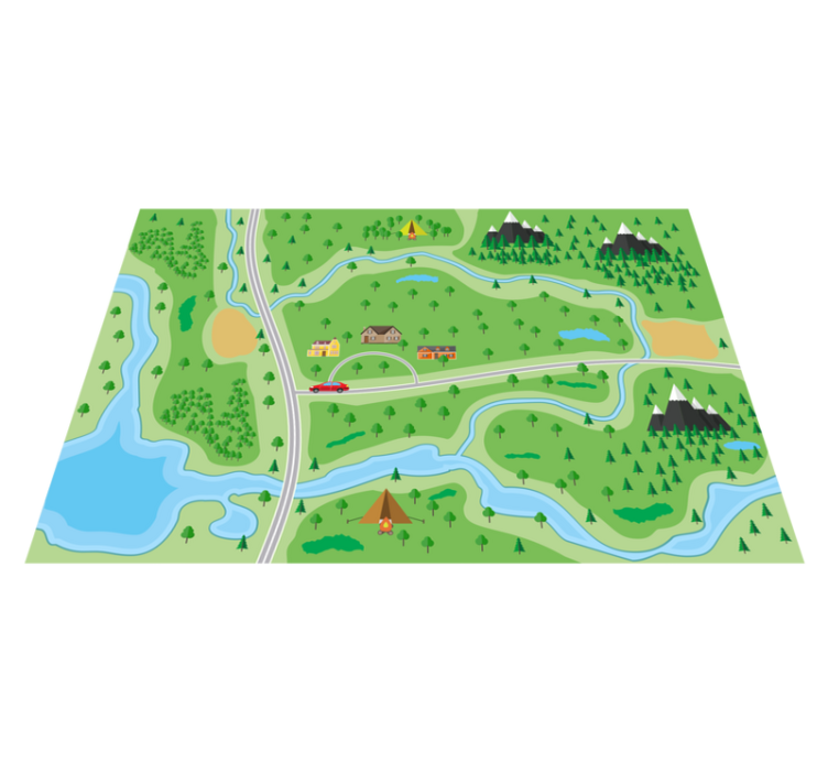 Tapis vinyle route aire de jeux interactive - TenStickers