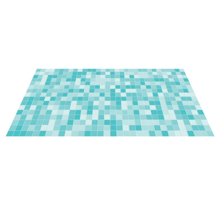 Tapis vinyle carreaux de ciment fondu de mosaïque carrée - TenStickers