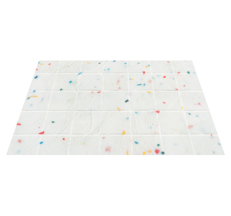 Tapis vinyle carreaux de ciment motif terrazzo - TenStickers