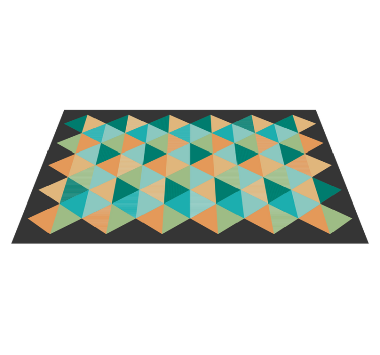 Tapis vinyle géométrique composition à motifs géométriques - TenStickers