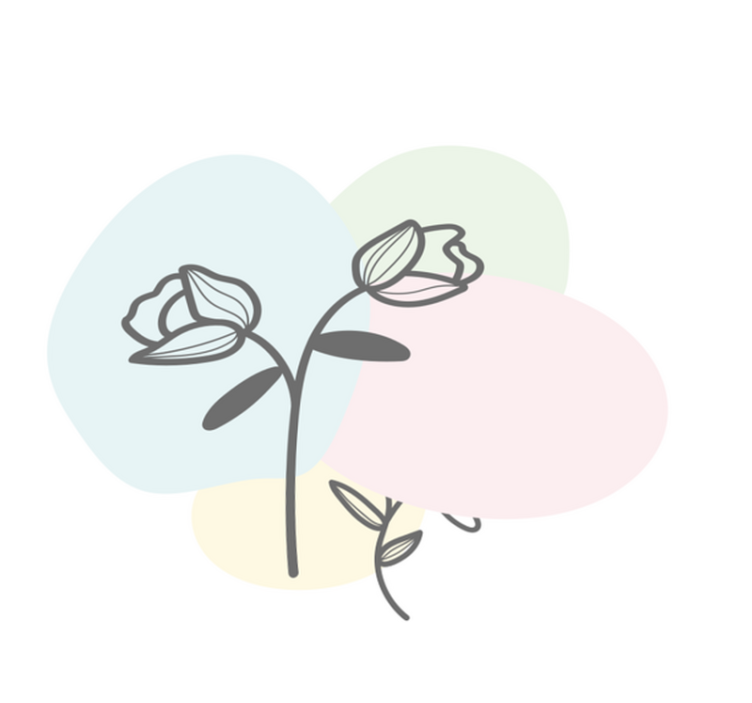 Tapis vinyle fleurs et plantes cœur floral - TenStickers