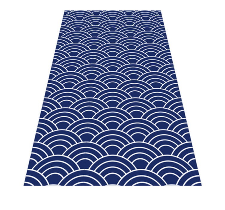 Tapis vinyle géométrique motif de lignes ondulées - TenStickers
