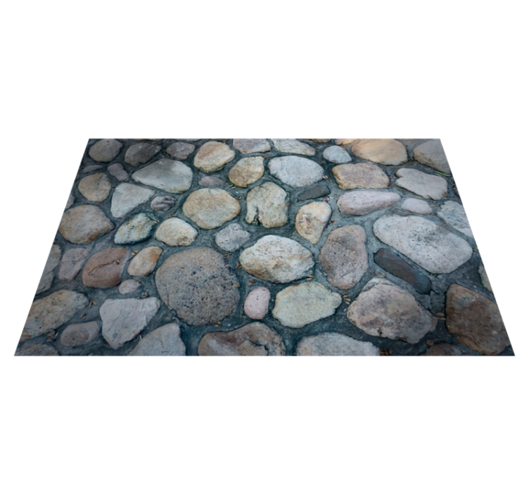 Tapis vinyle pierre chemin de galets - TenStickers